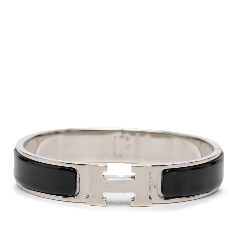 Pre-Loved Hermes Narrow Enamel Clic H Bracelet PM
